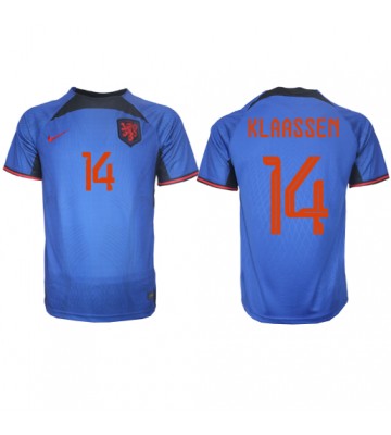 Nederland Davy Klaassen #14 Bortedrakt VM 2022 Kortermet
